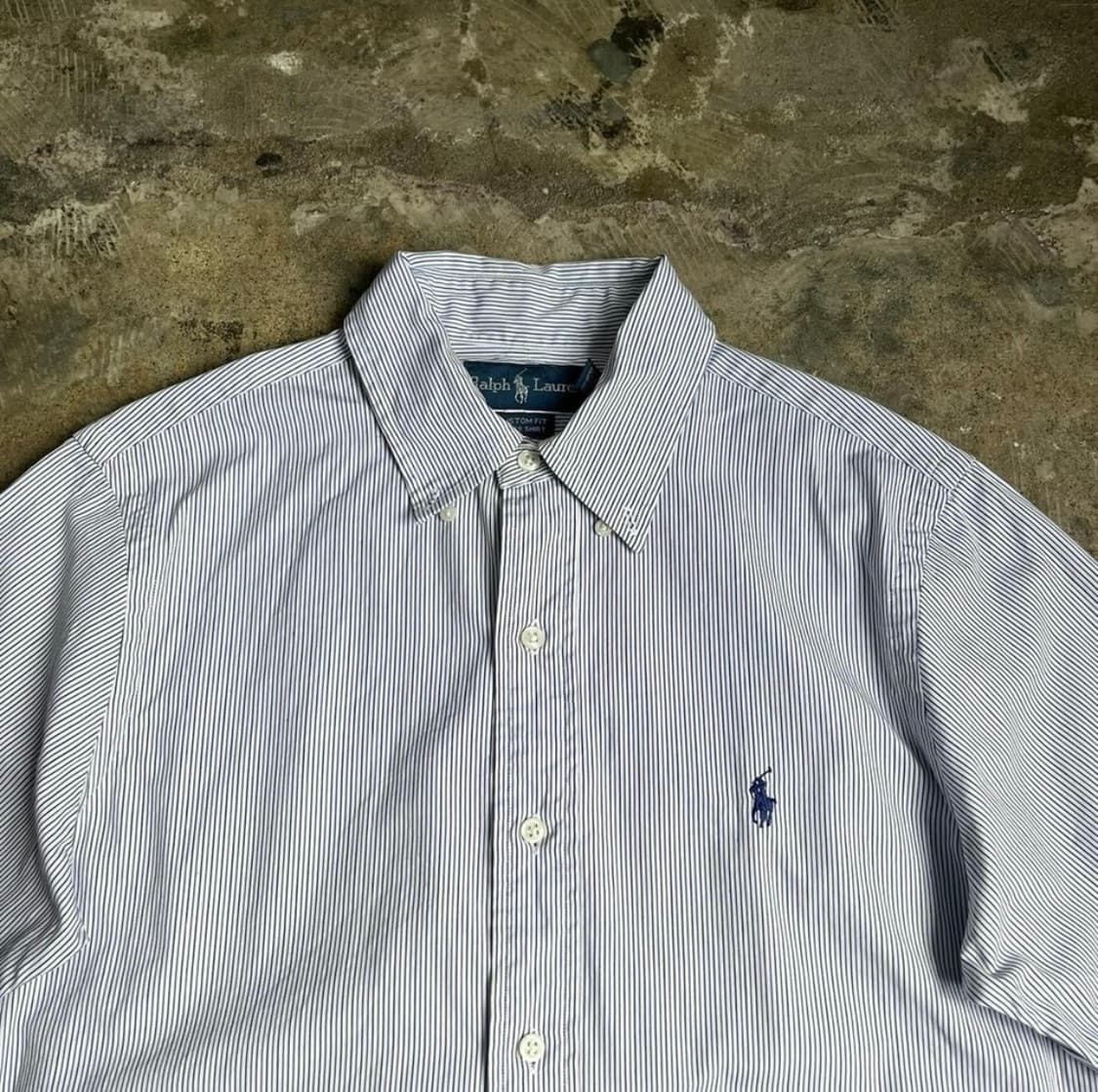 (정품) 폴로 파랑 스트라이프 반팔셔츠 상품이미지2