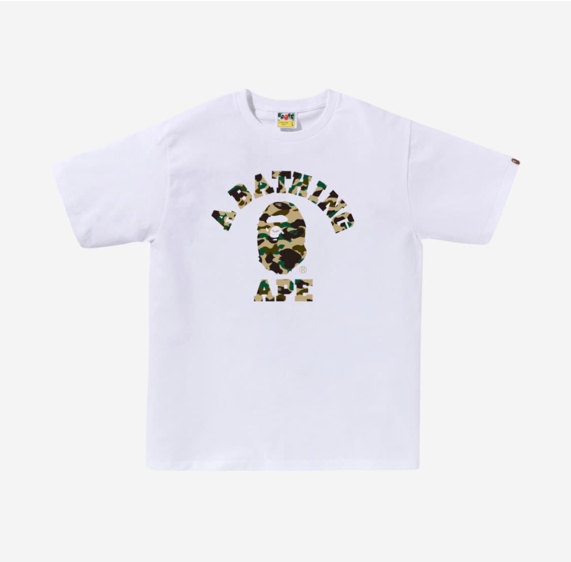 L) Bape 퍼스트 카모 컬리지 티셔츠 상품이미지1