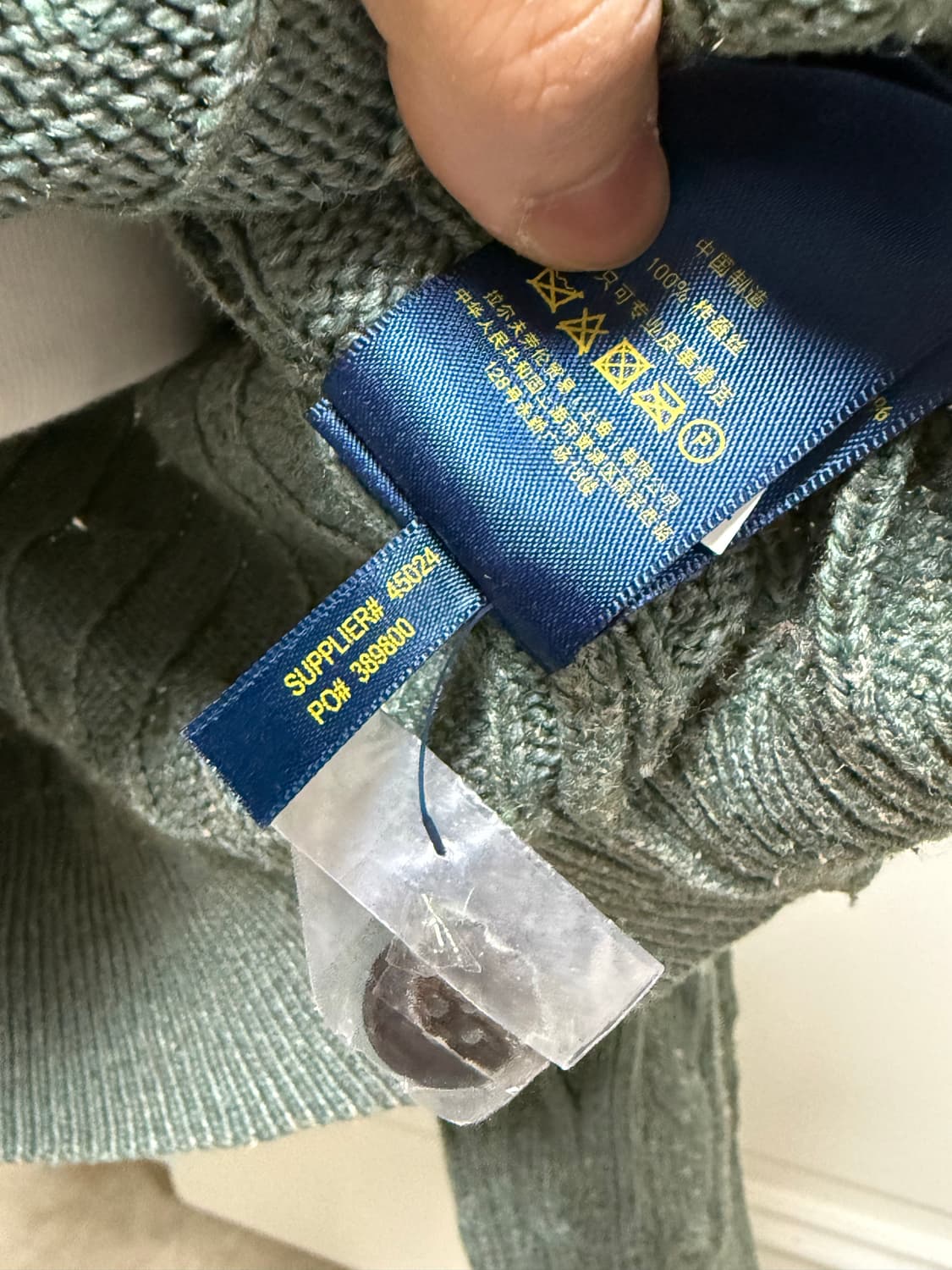 폴로 랄프로렌 카키올리브 반집업 니트 상품이미지8