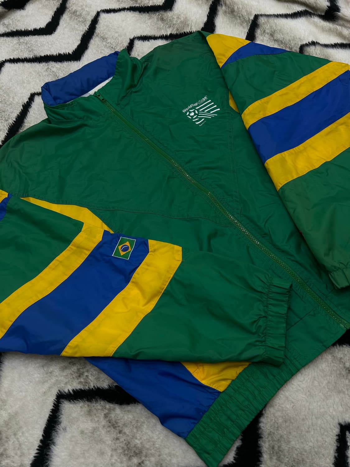 [실측L]Nutmeg USA1994 월드컵 브라질 국대 바람막이 상품이미지2