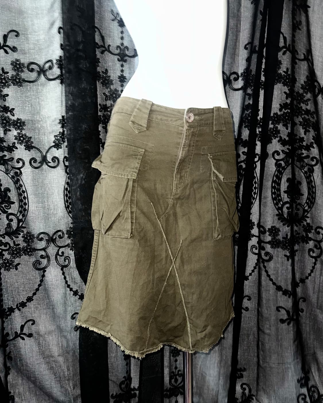 y2k camo midi skirt 상품이미지1