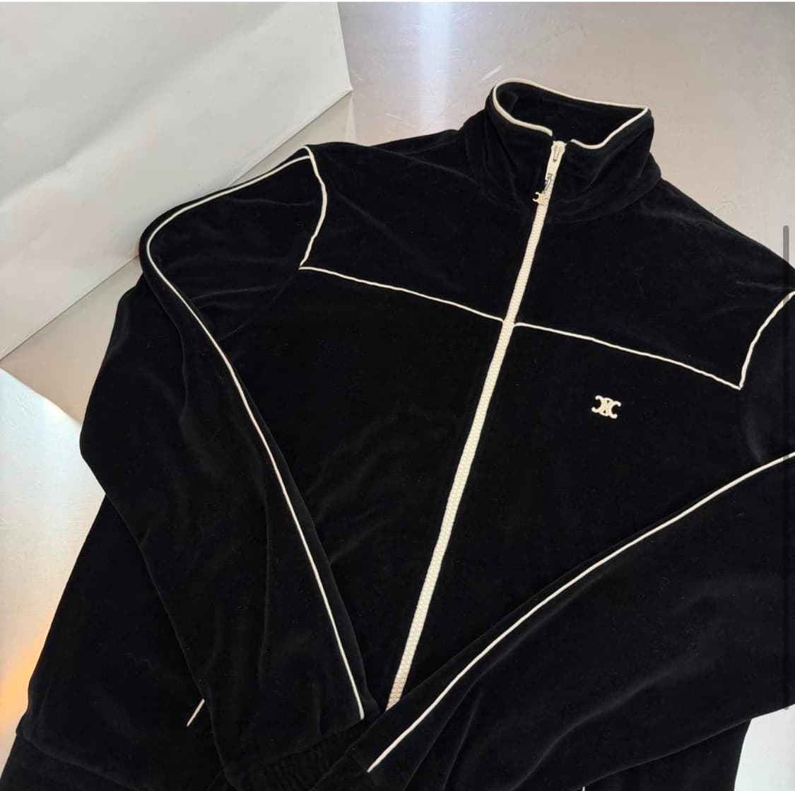 [리오브전포점] 셀린느 트리오페 벨루어 트랙 벨벳 집업 상품이미지3