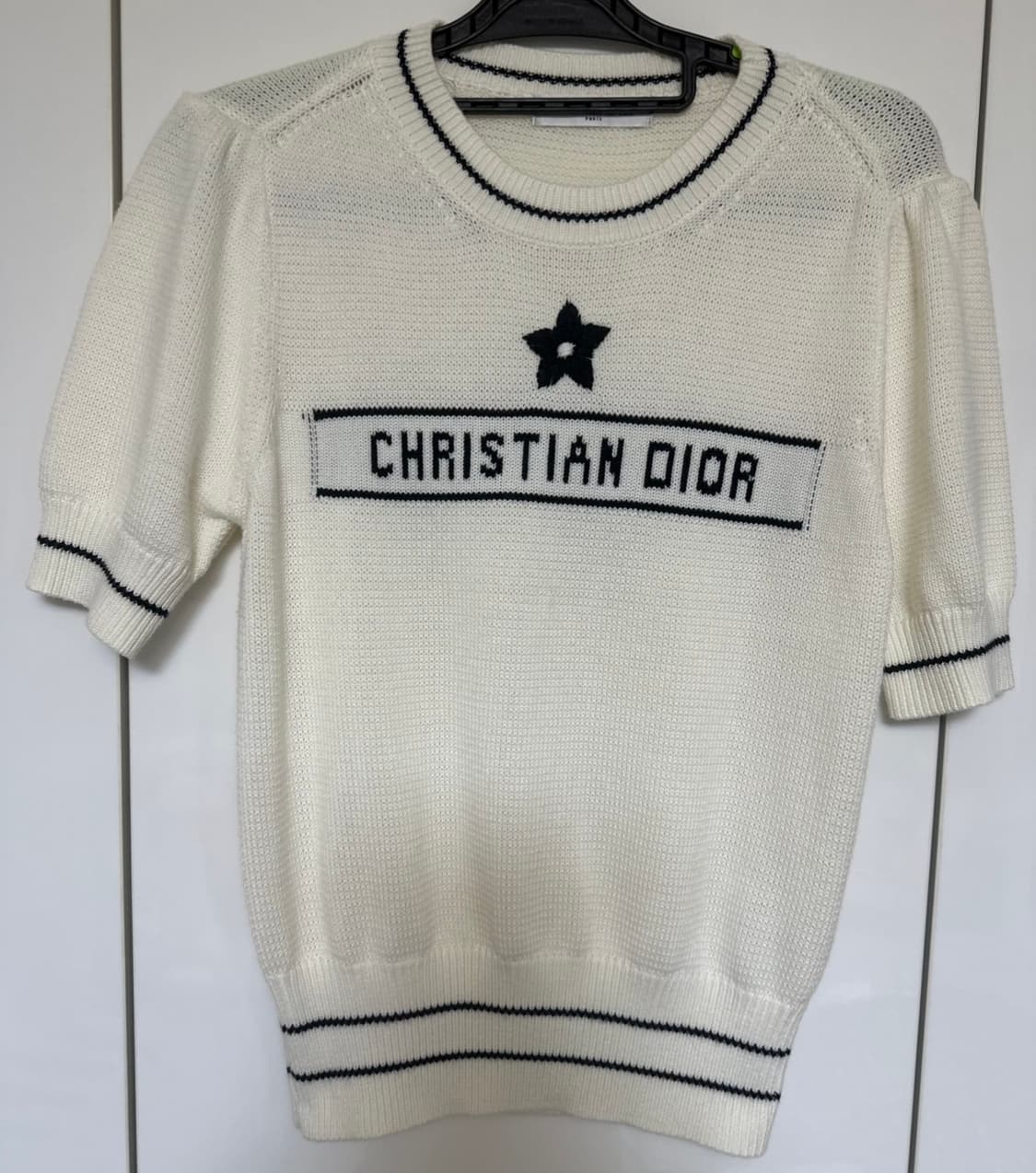 크리스찬 디올 반팔 니트 화이트 정품 상품이미지1