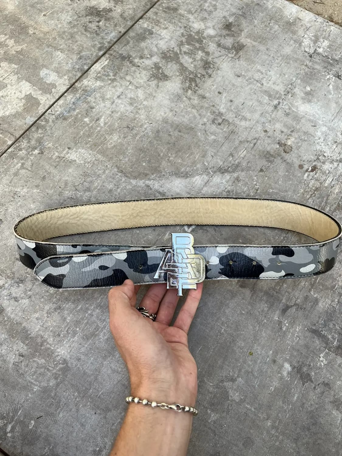 베이프 A Bathing Ape의 카모 패턴 가죽 벨트 상품이미지7