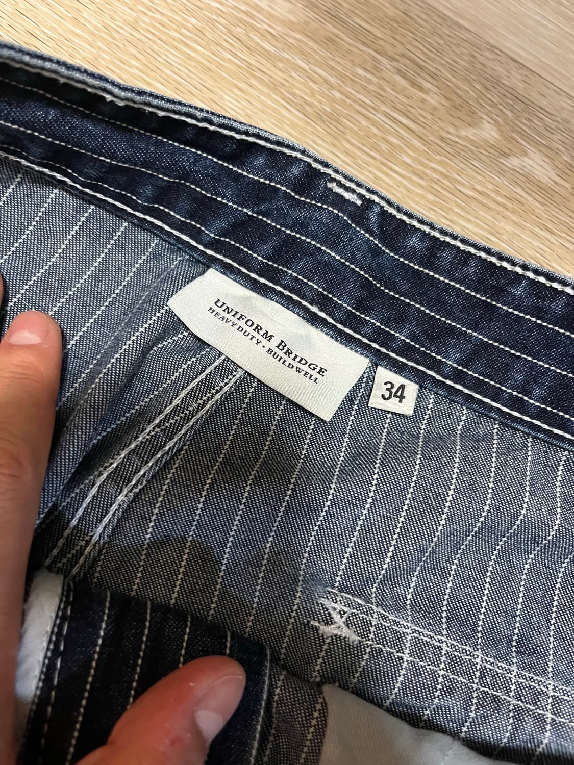 유니폼브릿지 스트라이프 데님 (34) 상품이미지3