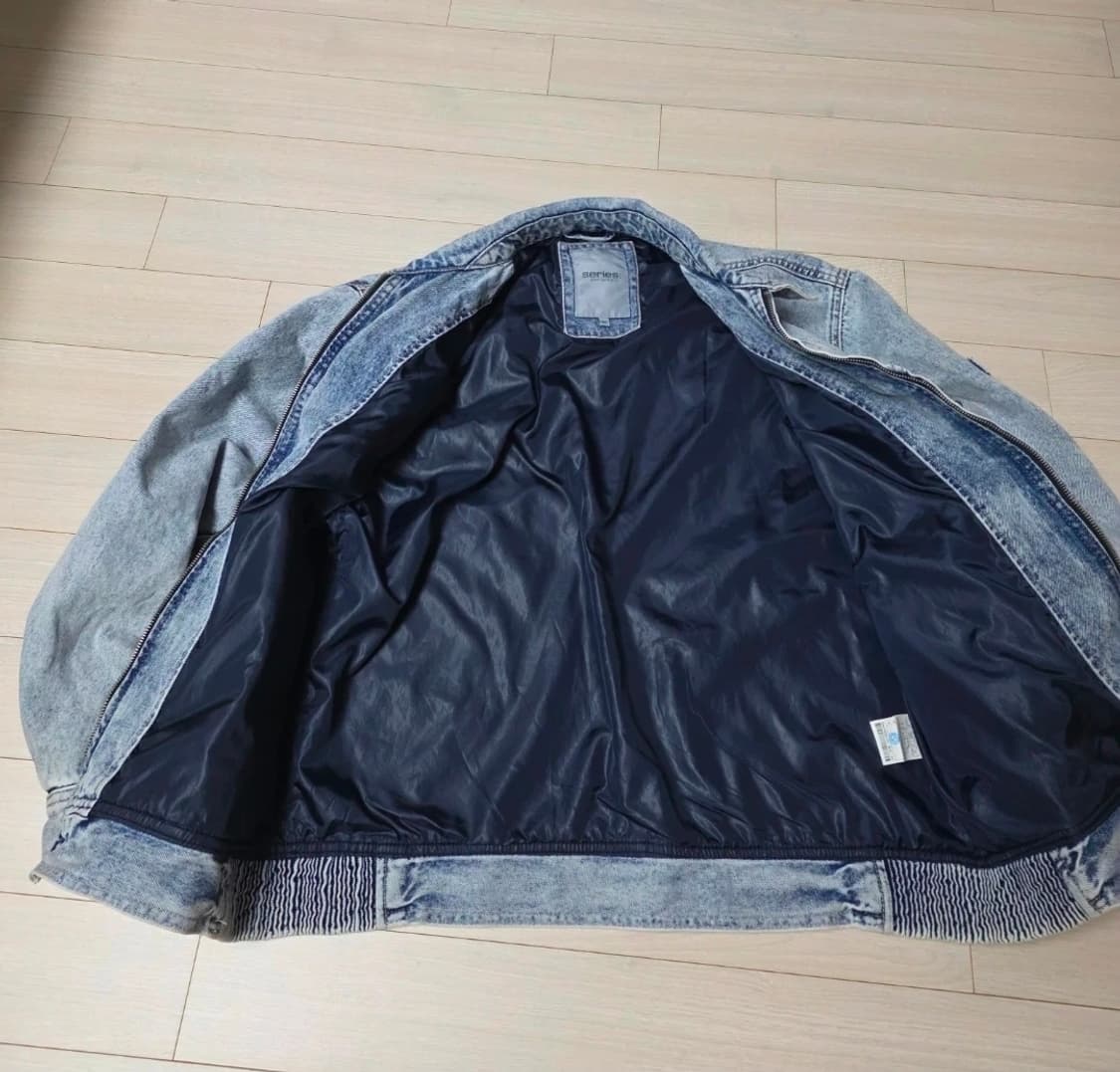 시리즈 워싱 데님 집업 청자켓 블루종 라이트 블루 105 상품이미지5