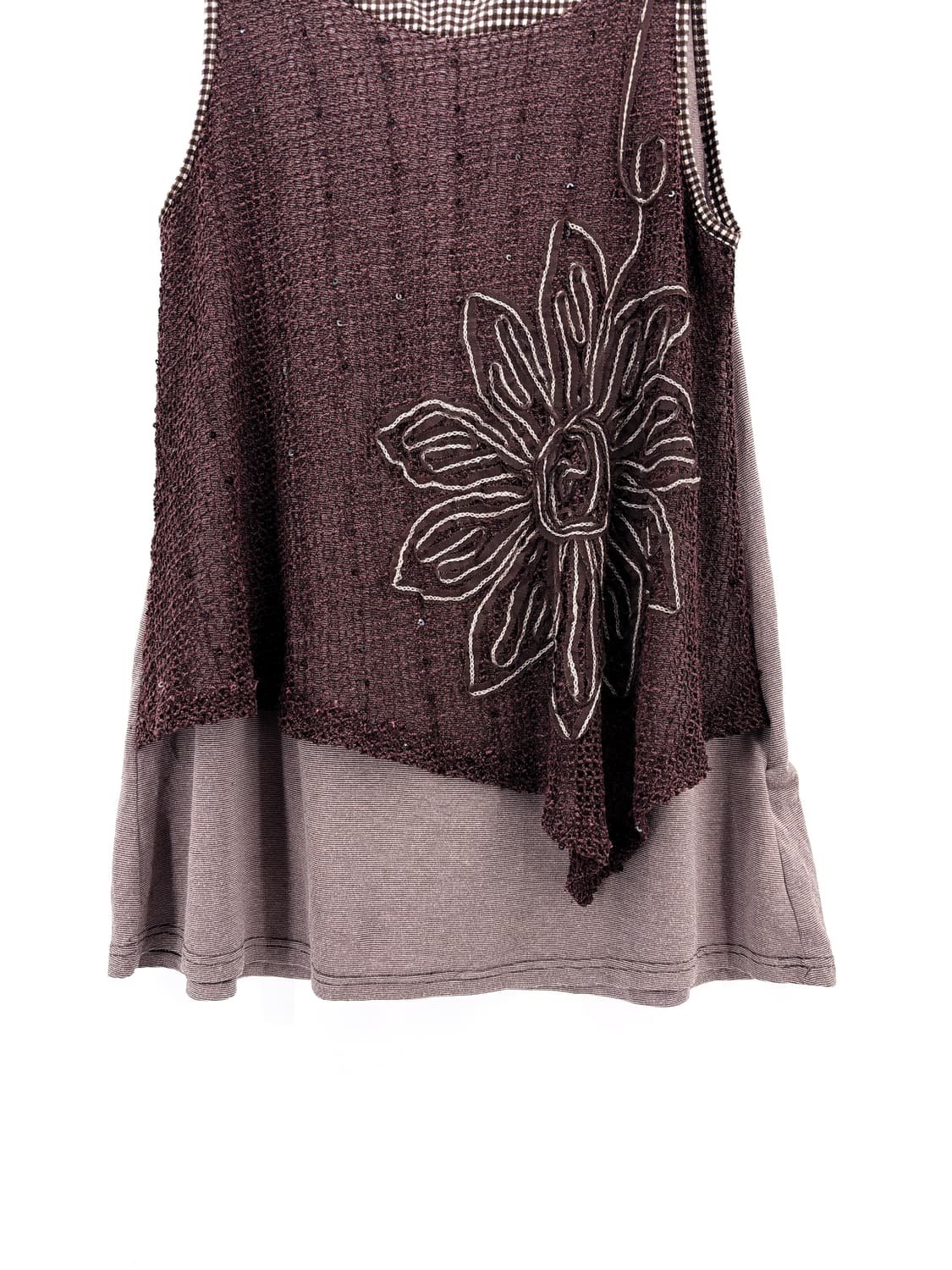 빈티지 플라워 아플리케 슬리브리스 상품이미지3