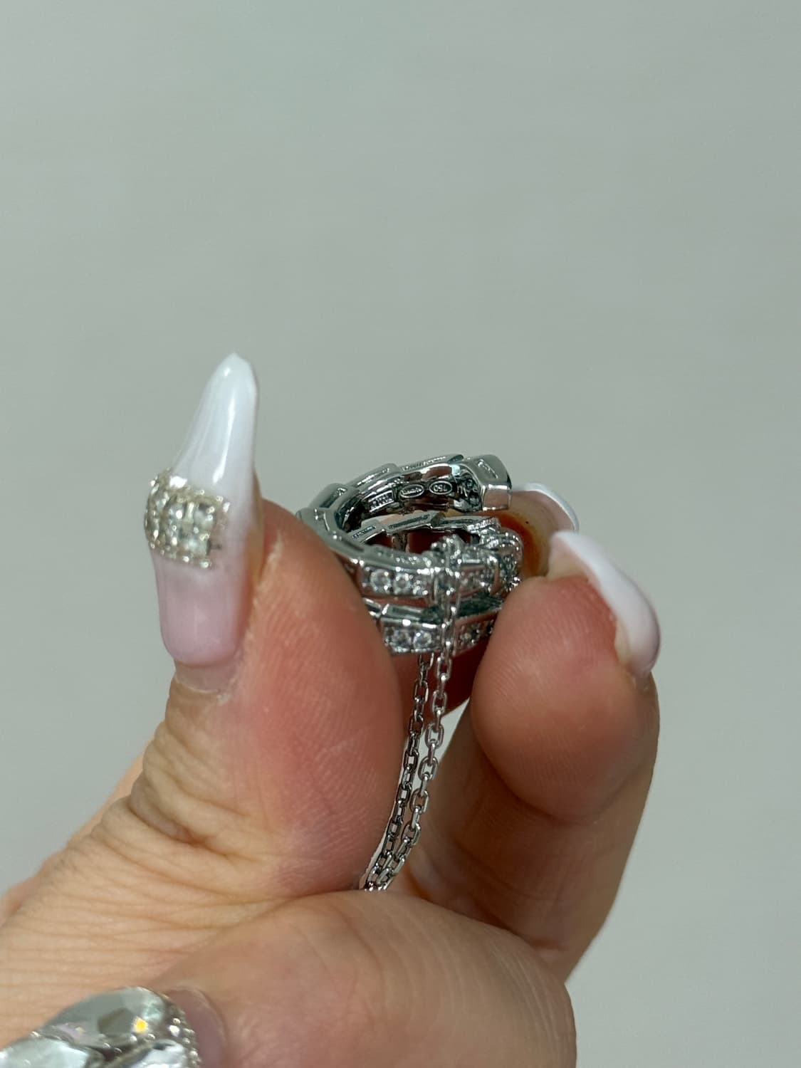 뱀 목걸이, 여자 목걸이, 풀큐빅 새상품 상품이미지3