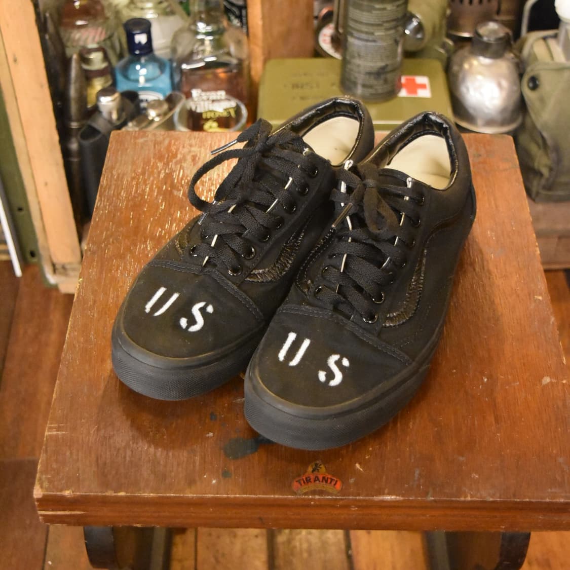Vans Sneakers US Custom Black 255 Size 상품이미지1
