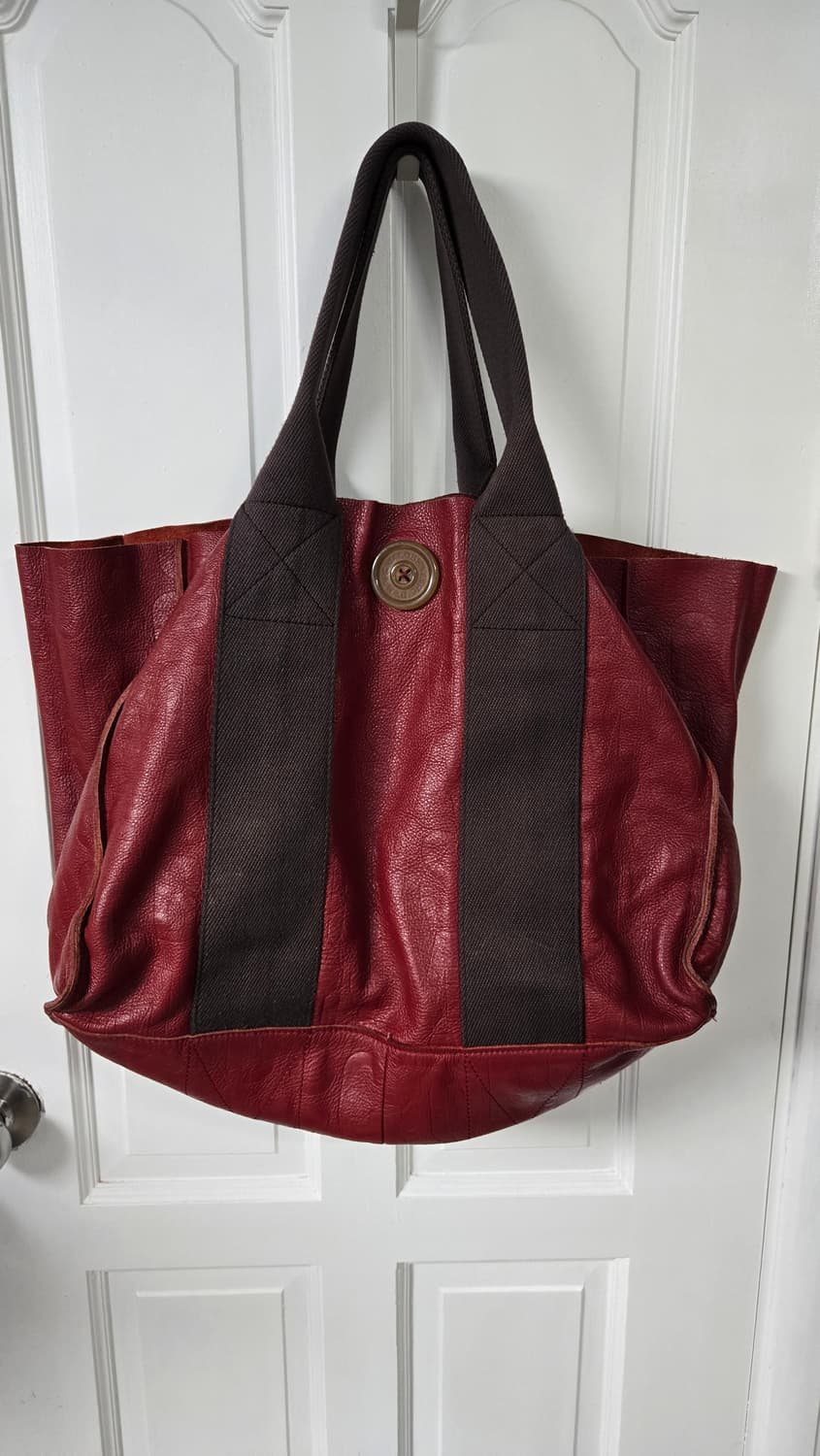 마크제이콥스 빈티지 레드 레더 쇼퍼백 상품이미지1