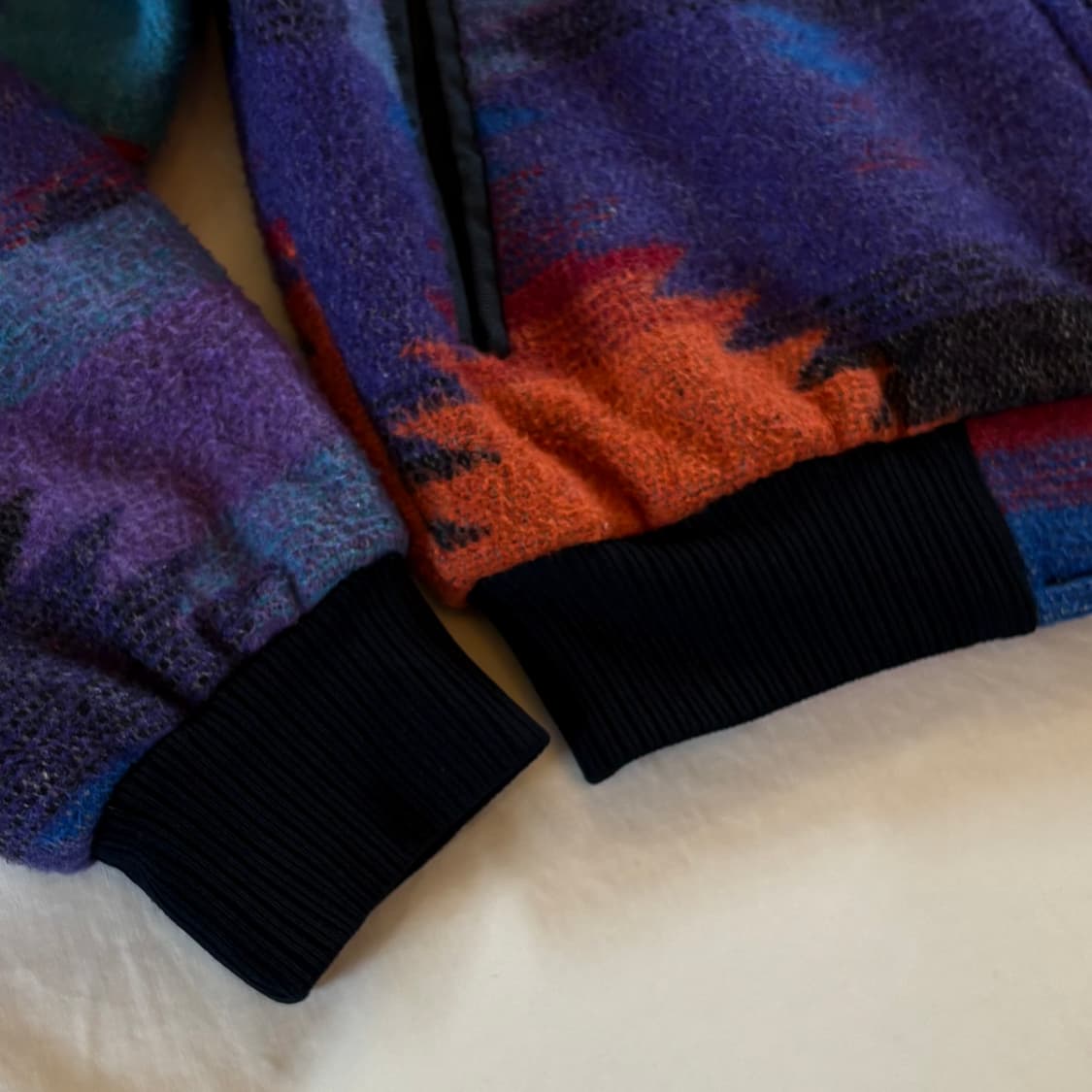 (W55) 80s USA PIONEER WEAR 나바호 자카드 블루종 상품이미지5