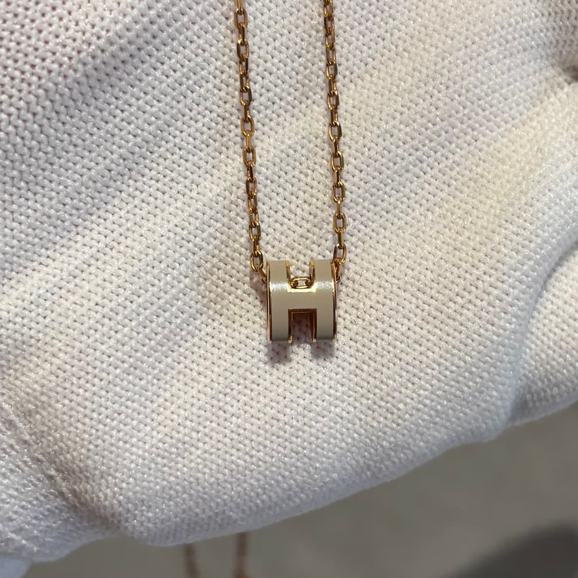 A+ MINI사이즈 에르메스 팝아슈 목걸이 마롱글라세&골드 (박스/더스트 상품이미지3