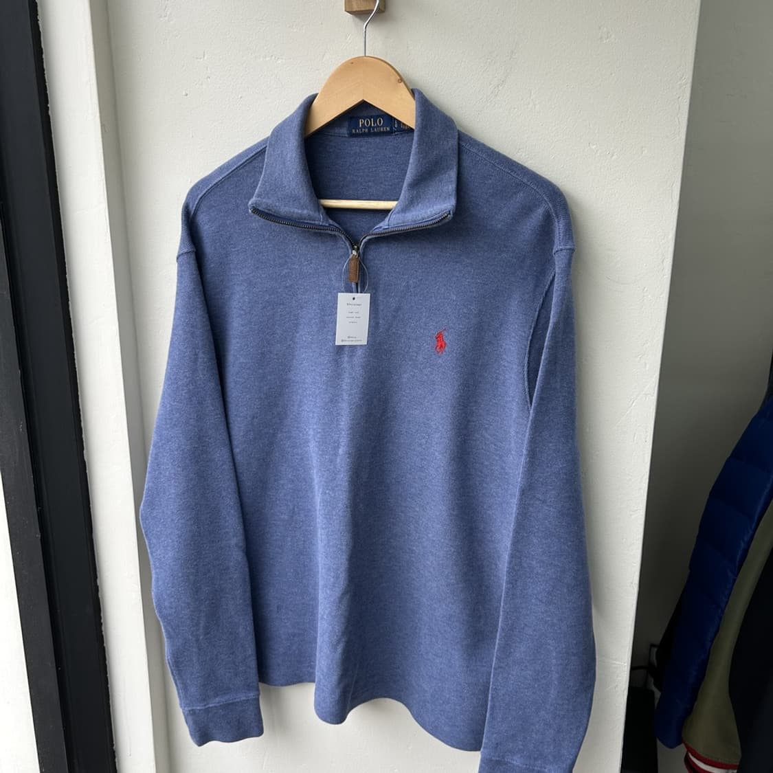 15964 - 폴로 랄프로렌 스카이블루 반집업 니트 상품이미지2