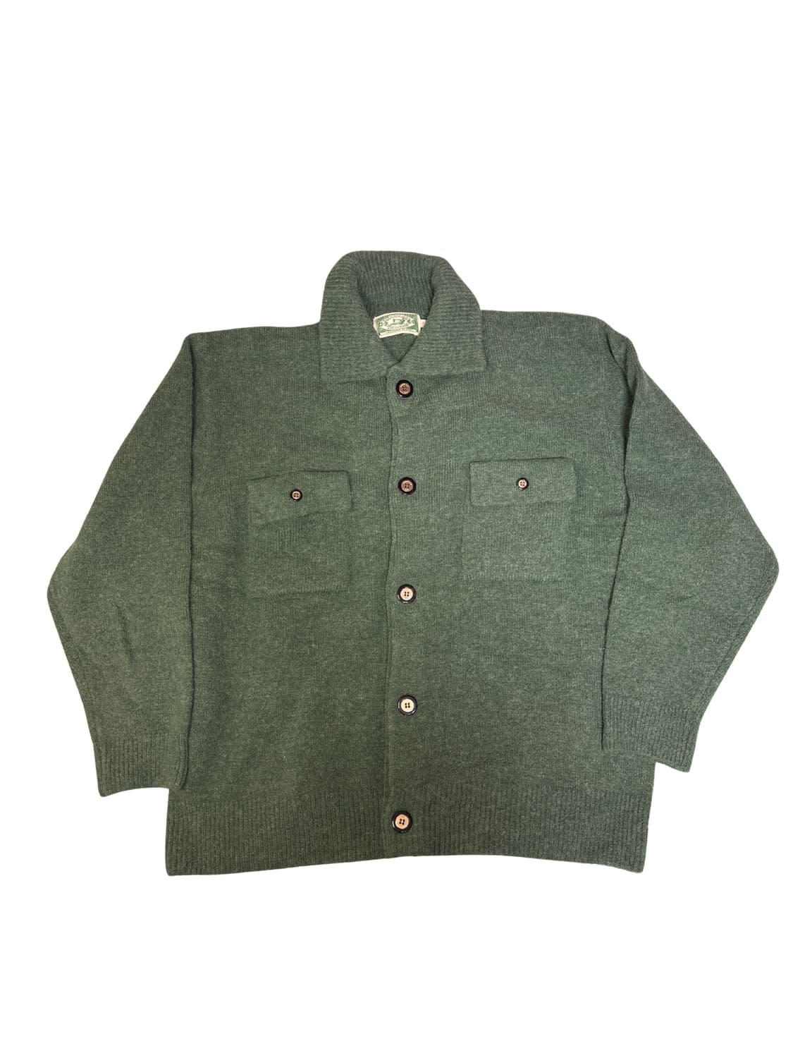 STU 더블카라 가디건 그린 L 상품이미지2
