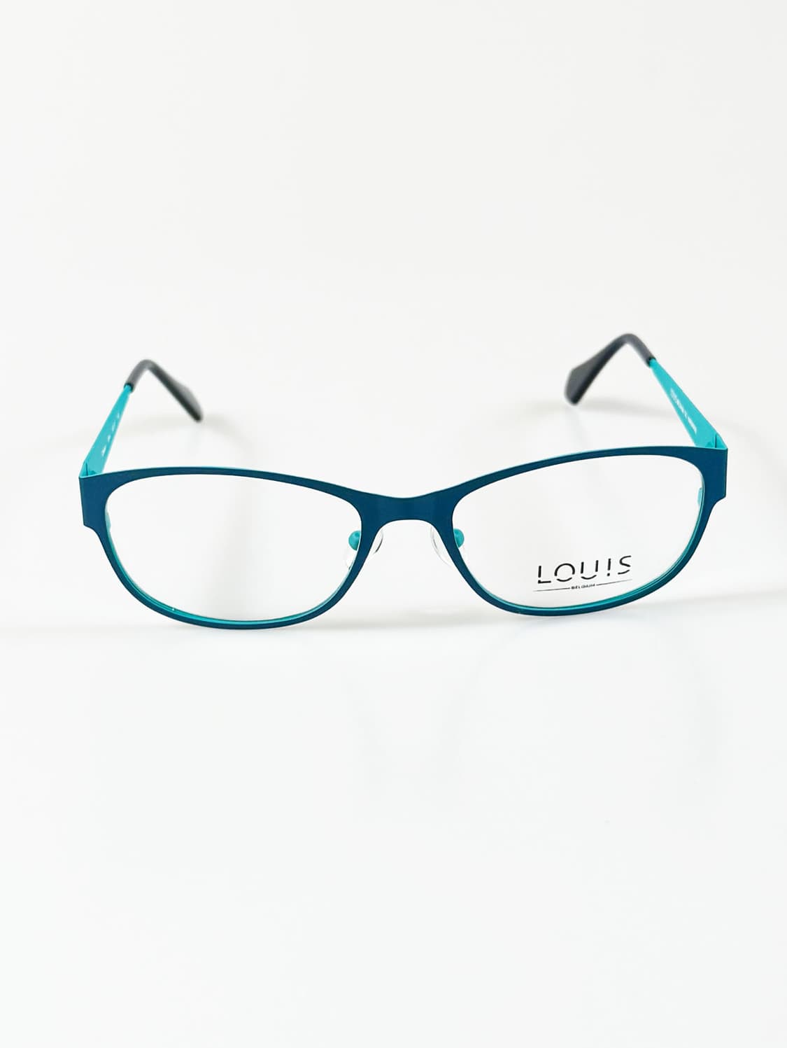 유럽제 LOUIS BELGIUM 블루 메탈 스퀘어 빈티지 안경 상품이미지2