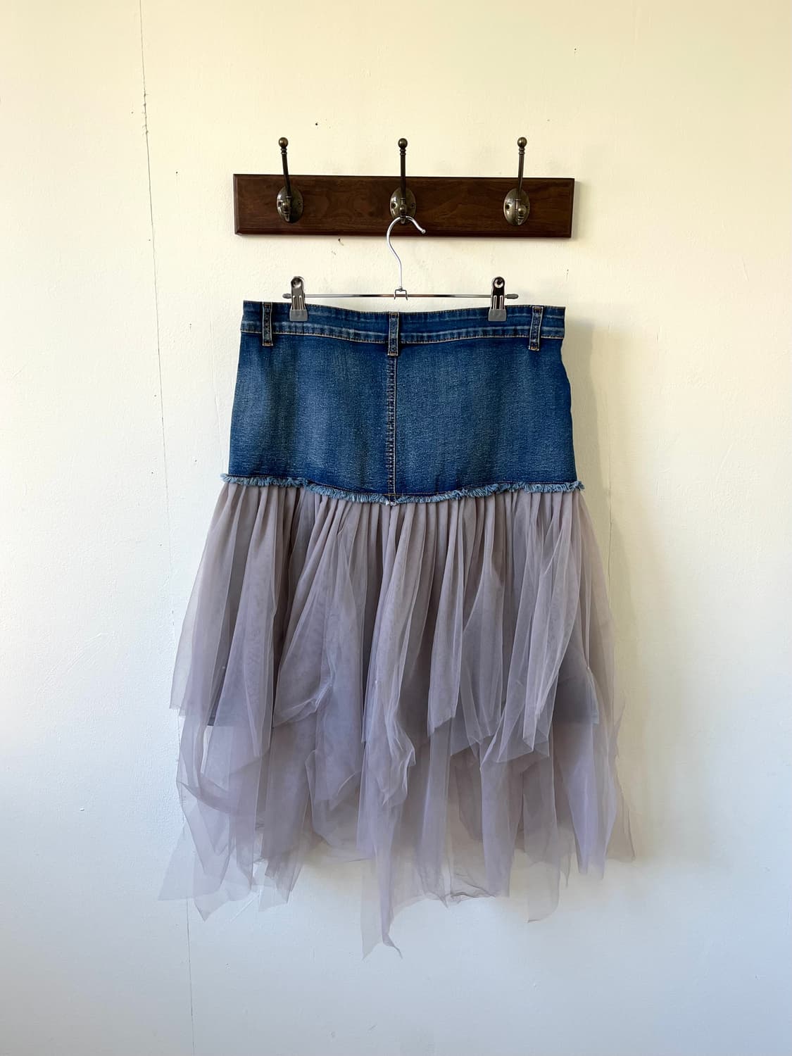 SHEIN 데님 튤 스커트 상품이미지3