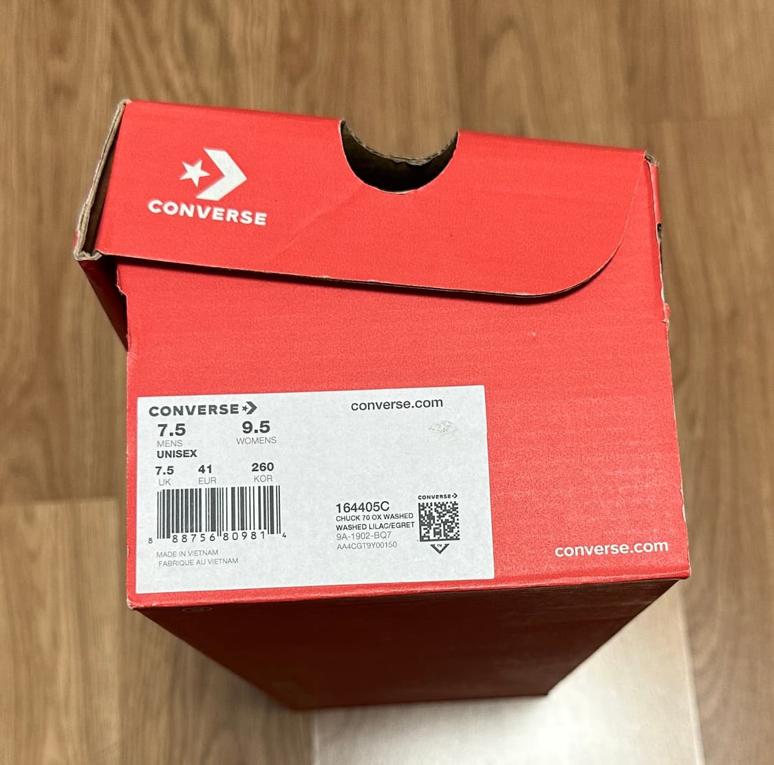 컨버스 척테일러 70 로우 워시드라일락 260 새제품 판매합니다 상품이미지2