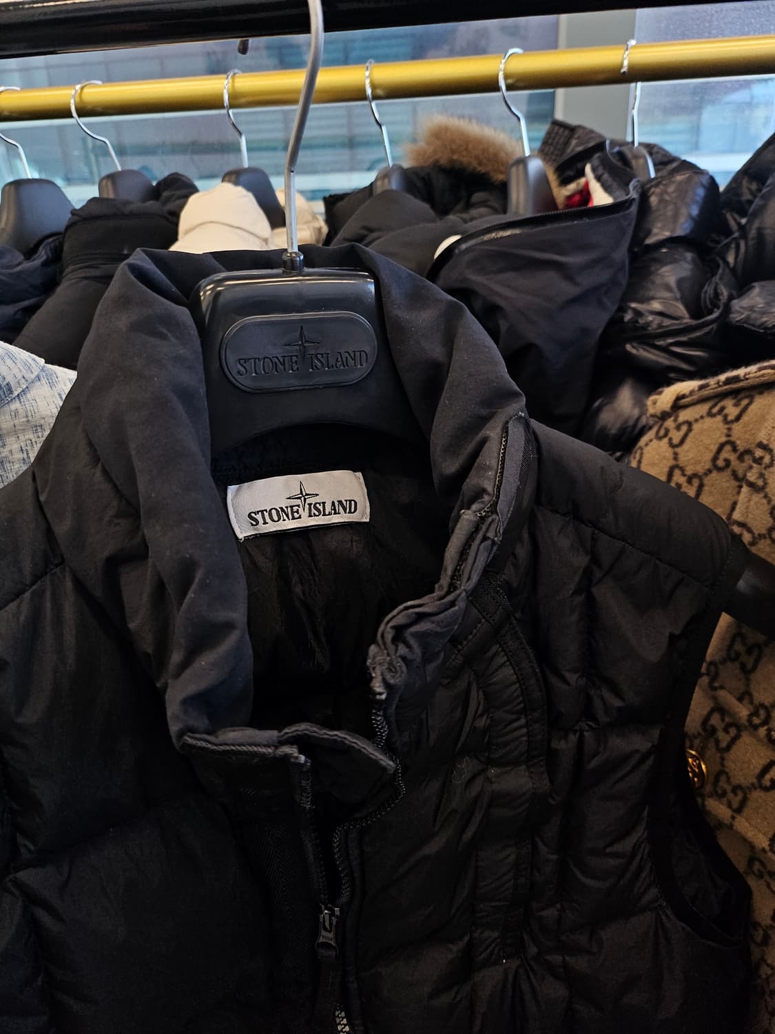 스톤아일랜드 크링클랩스 조끼패딩 M사이즈 백화점한 한글택  상품이미지3