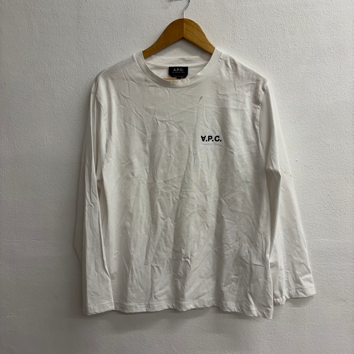 A.P.C. 프랭키 화이트 로고 긴팔 티셔츠(M) 상품이미지1