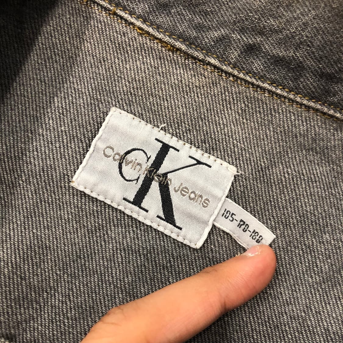 캘빈클라인 90s 흑청 데님 집업 자켓 상품이미지6