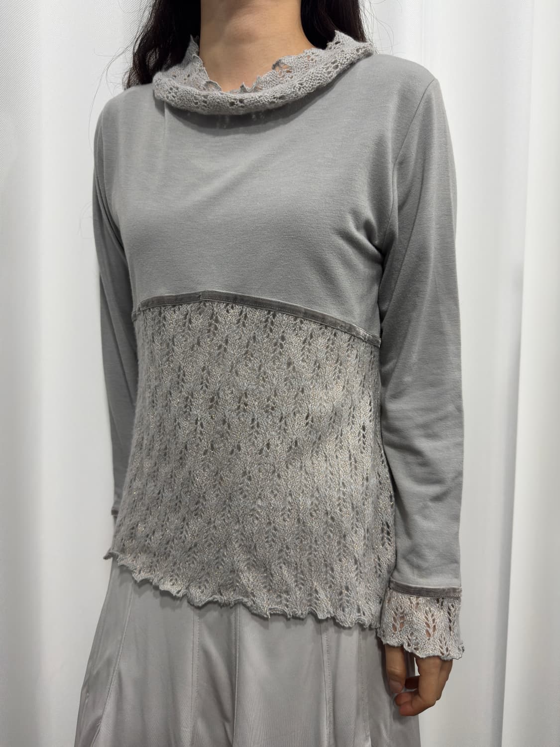 knit detail top 상품이미지2