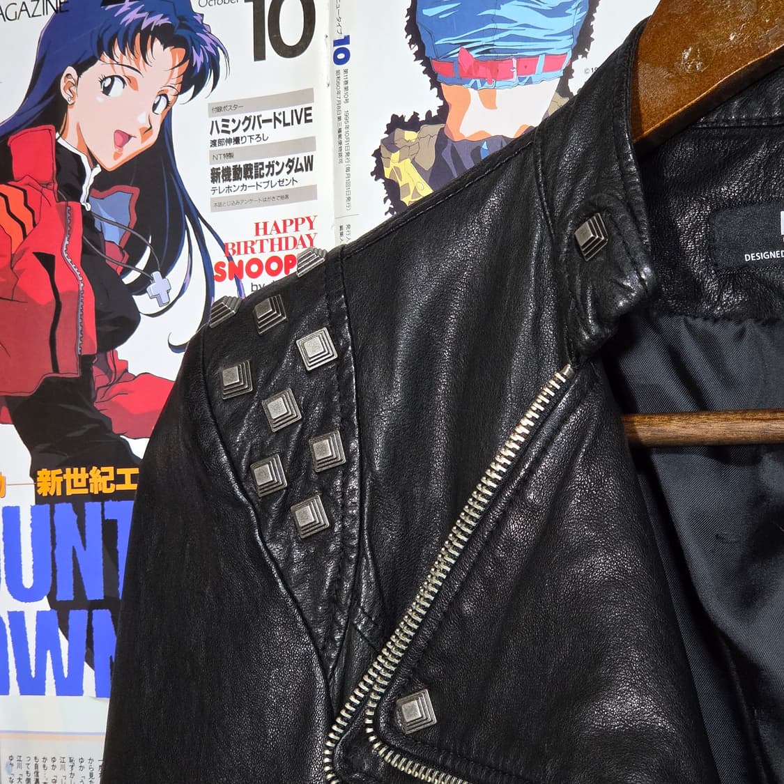 빈티지 리얼레더 헤체주의 펑크 라이더 자켓 상품이미지3