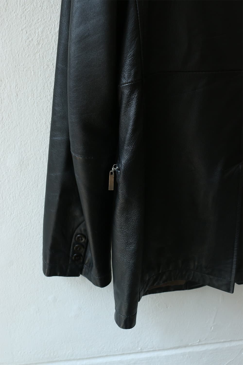 장 폴 고티에 오브제 블랙 레더 블레이저  상품이미지6