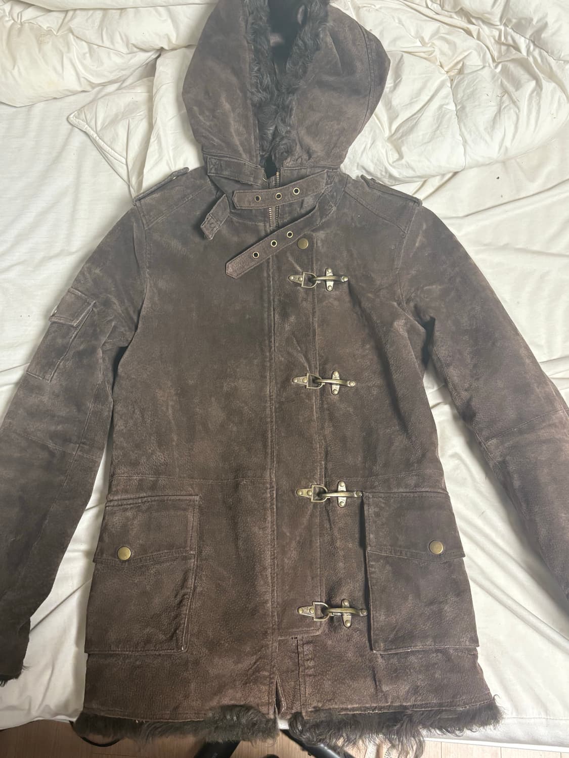 브라운 돈피 파이어맨버클 자켓 상품이미지1