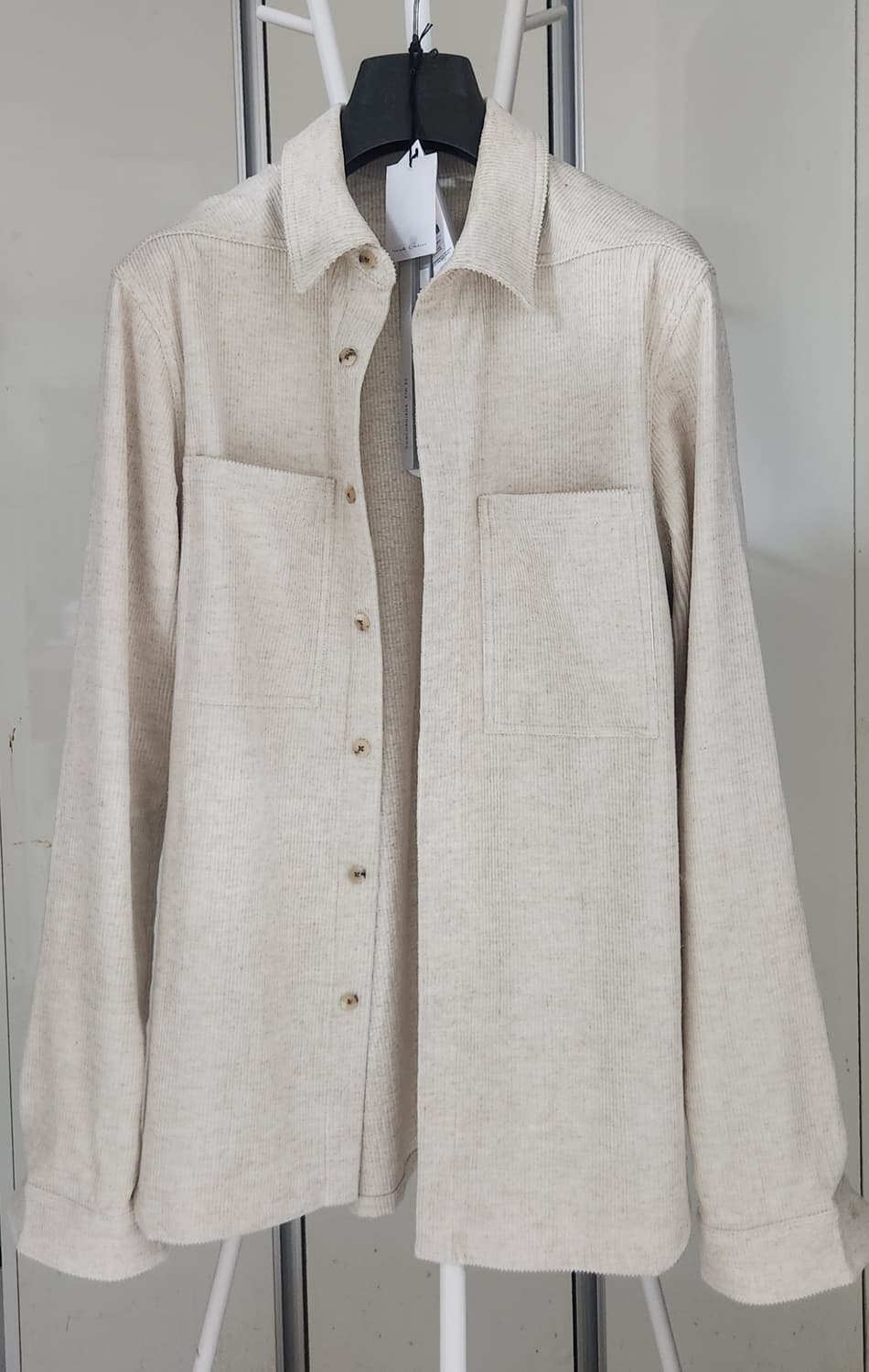 릭오웬스 FW25 코듀로이 워크 셔츠 내츄럴 컬러 48사이즈 상품이미지1