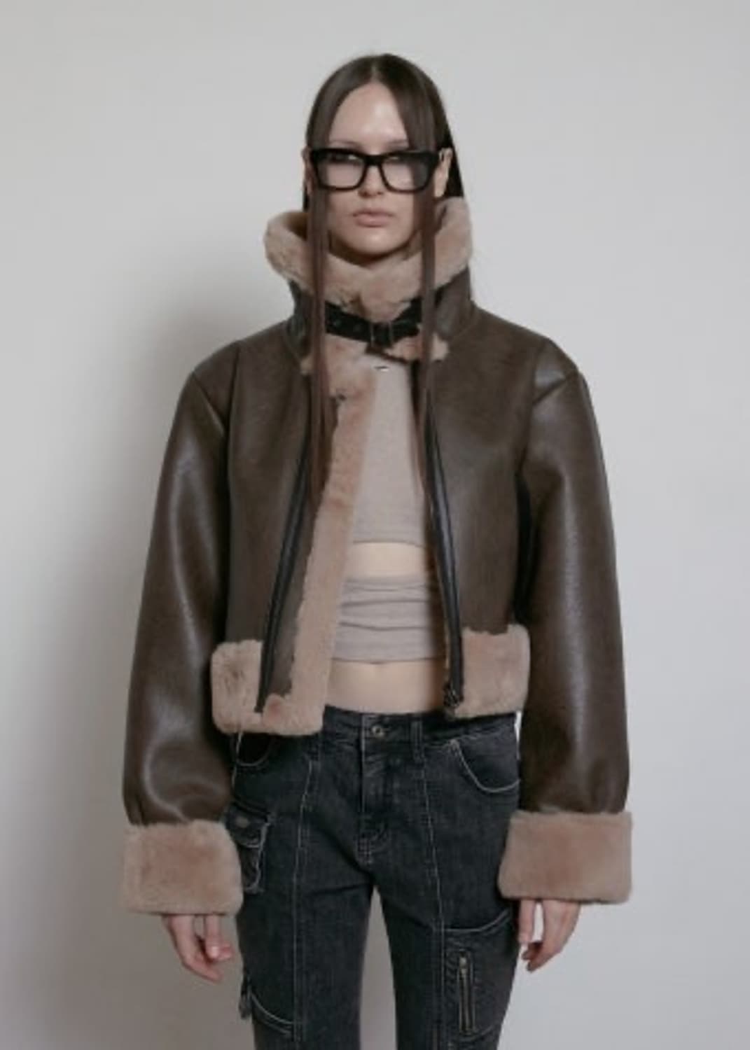 보헤미안서울 무스탕 브라운 상품이미지1