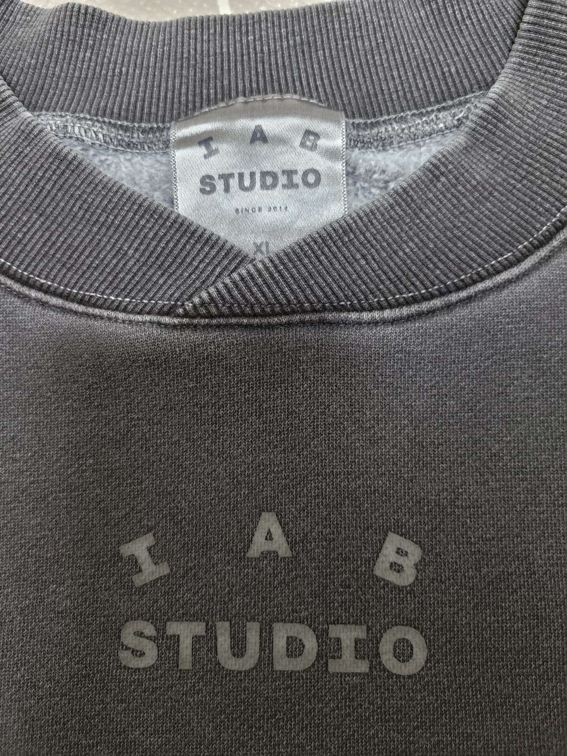 아이앱 스튜디오 피그먼트 크루넥 티셔츠 XL 상품이미지3