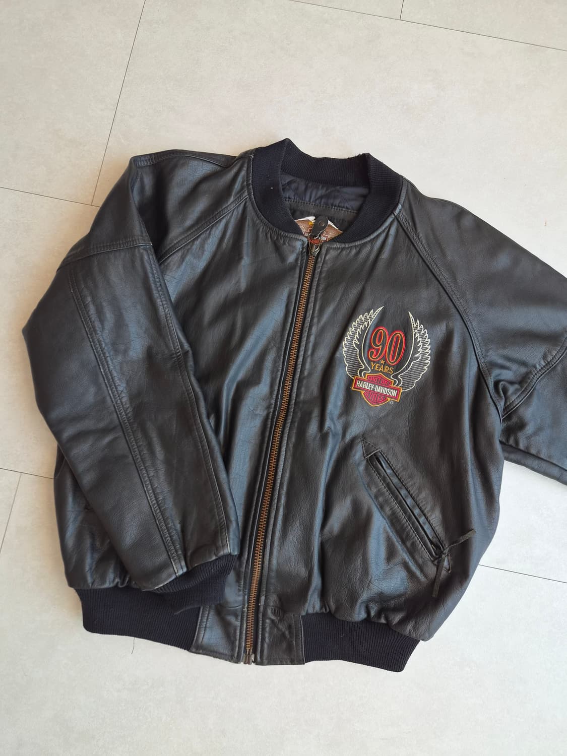 할리데이비슨 90주년 레더 봄버 usa 상품이미지1