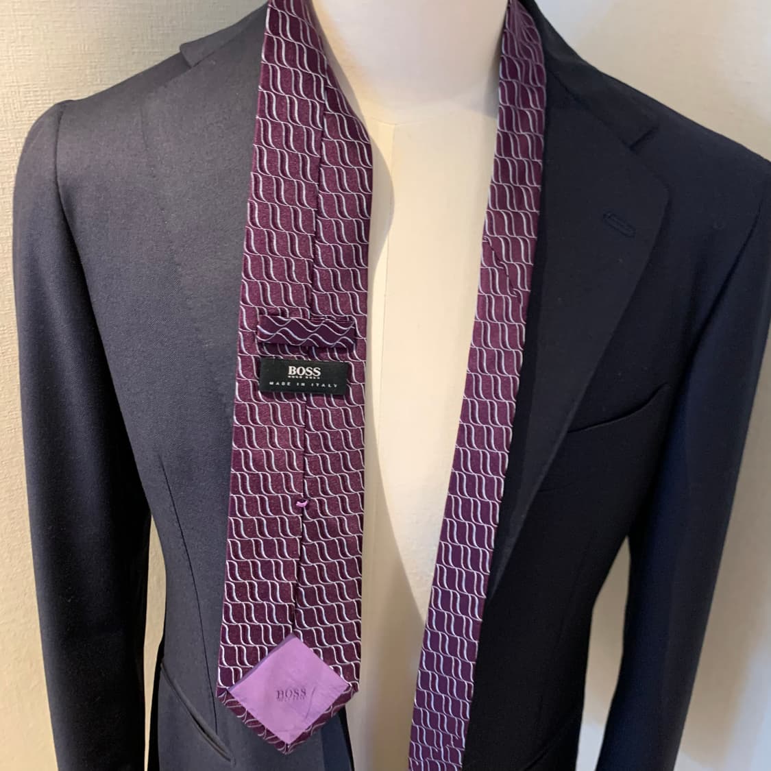 휴고보스(HUGO BOSS) 신형라벨 명품넥타이 100실크 이태리 상품이미지2
