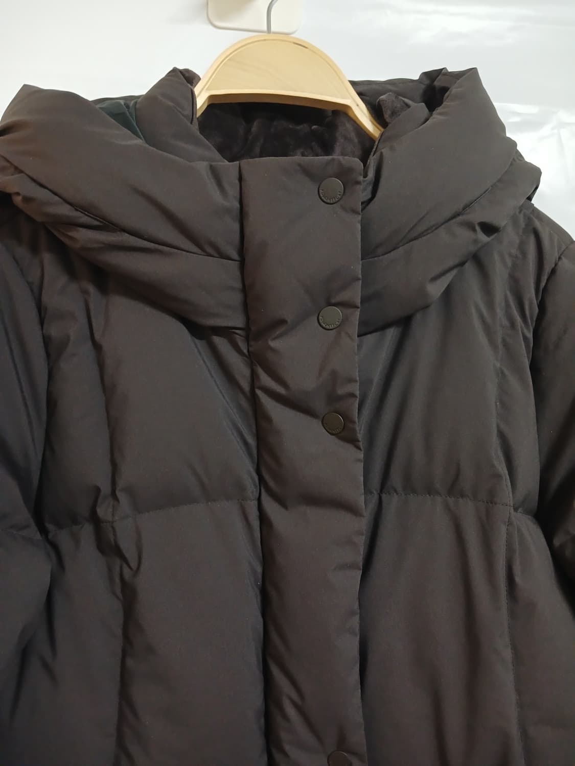 (새상품,90)코오롱스포츠 여성 구스다운 스노우문 다크브라운 상품이미지4