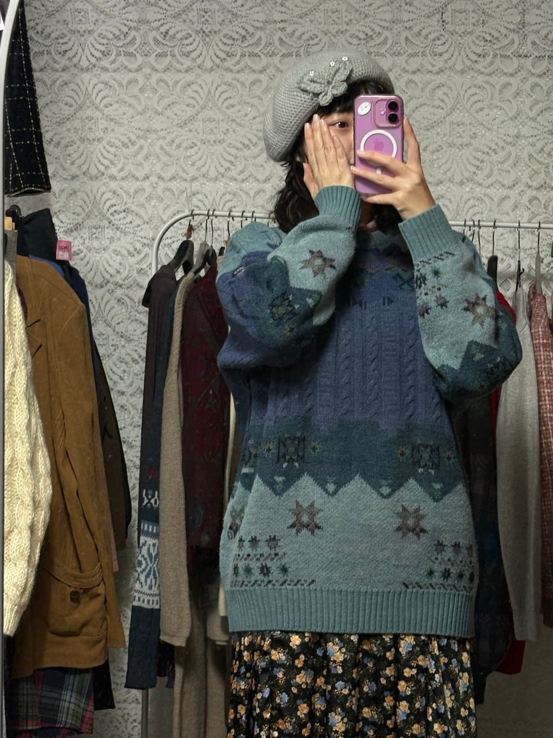 Navigare 빈티지 코어블루 니트 상품이미지2