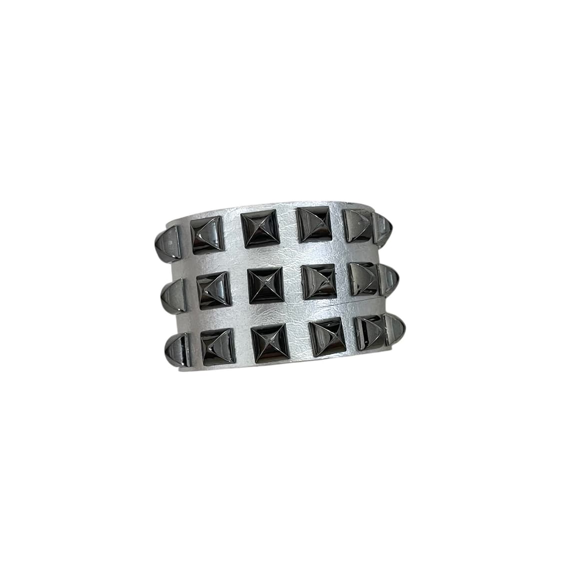 SILVER STUD LEATHER BRACELET 상품이미지4