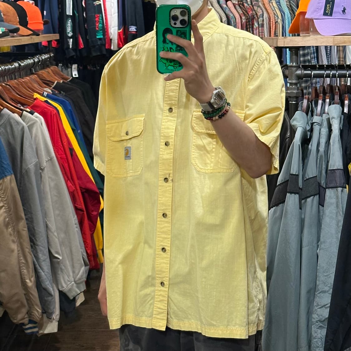 [HI] 칼하트 반팔셔츠 옐로우 상품이미지3