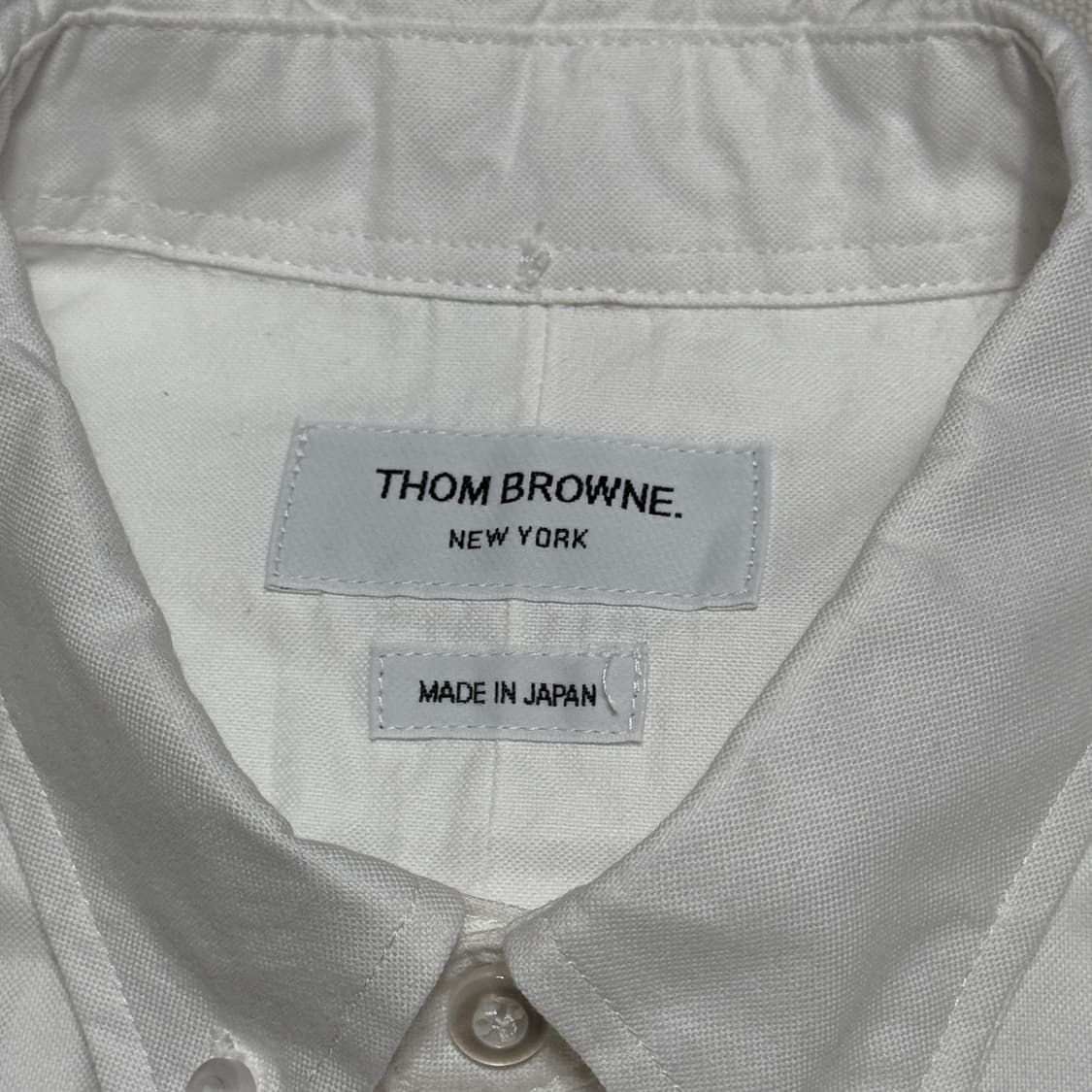 톰브라운 스트라이프 사선 화이트 단색 셔츠 상품이미지3