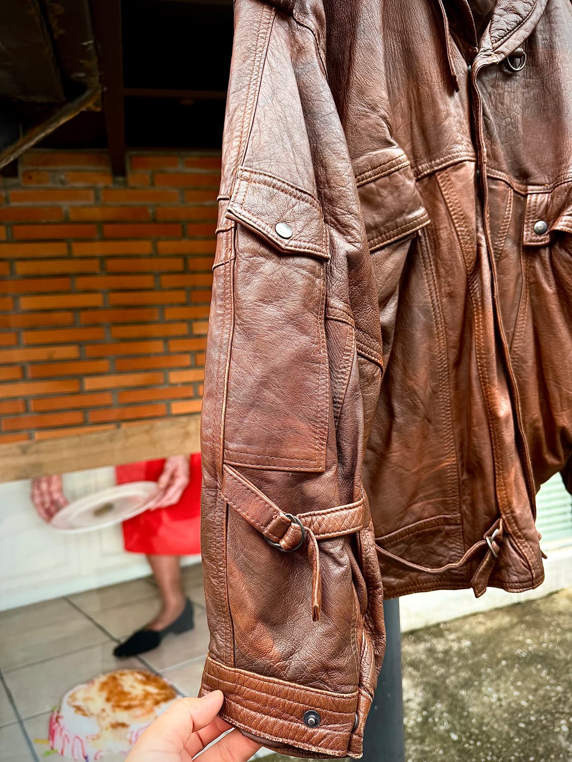 Vintage – Military Cargo Leather Jacket  상품이미지4