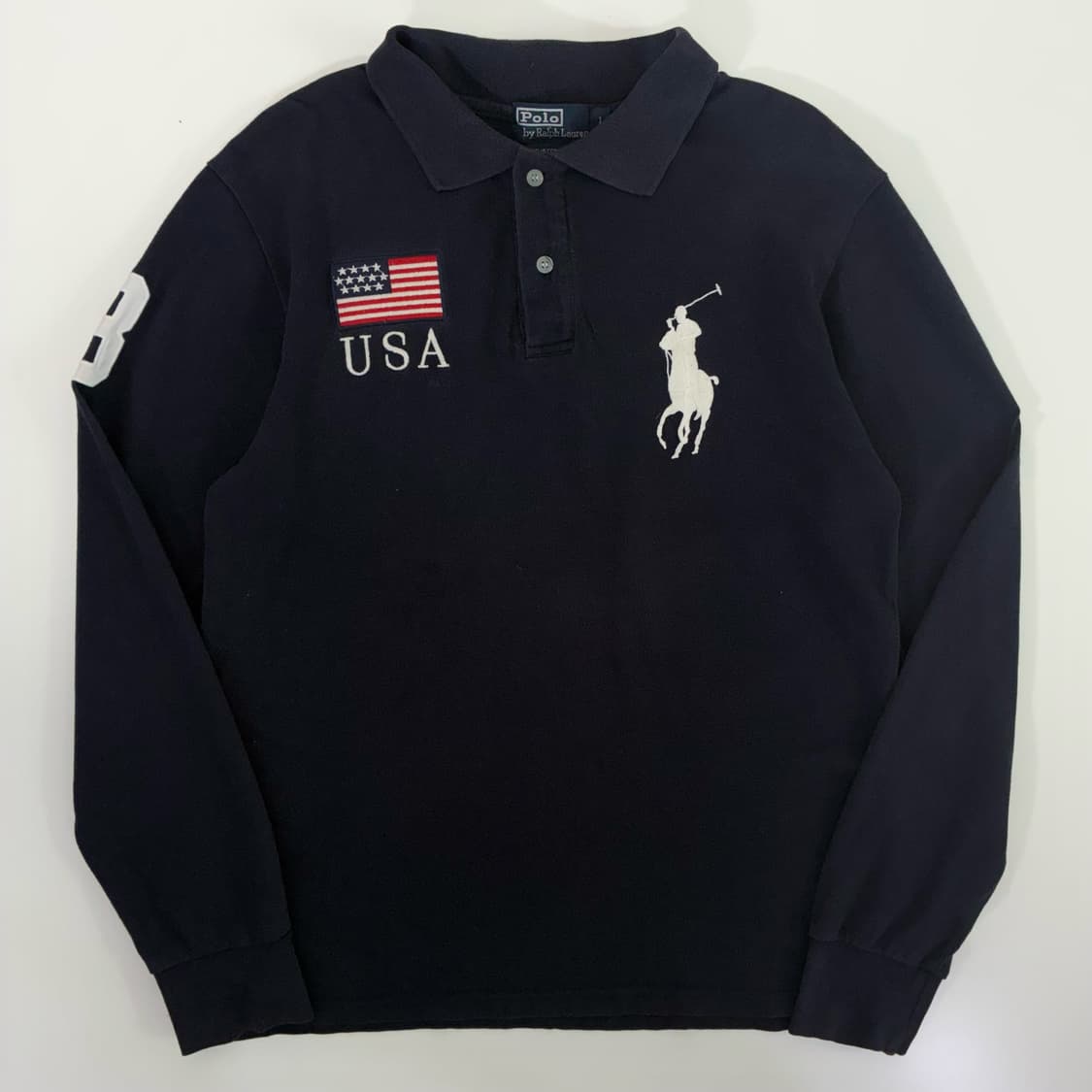 Polo  폴로 랄프로렌 빅포니 커스텀핏 성조기 카라넥 상품이미지1