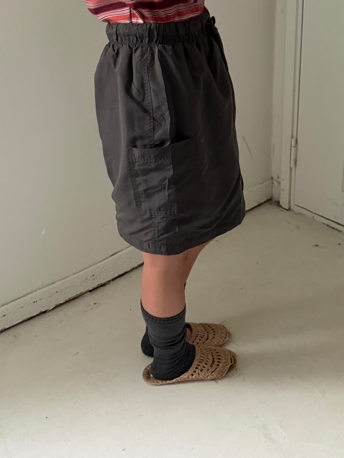 일본빈티지 리버시블 후리스 스커트 상품이미지2