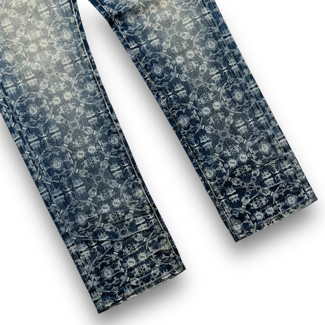 빌리어네어 보이즈 클럽 모노그램 로고 빈티지 워싱 데님 팬츠 상품이미지3