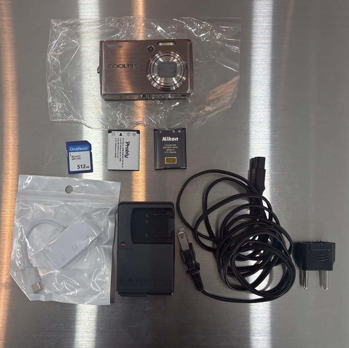 배터리2개/날짜표시)니콘 쿨픽스 S600 핑크골드 빈티지디카 상품이미지2