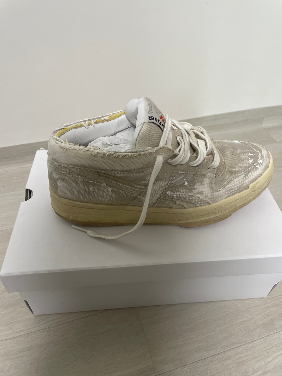 리복 컷 워시드 화이트 상품이미지1