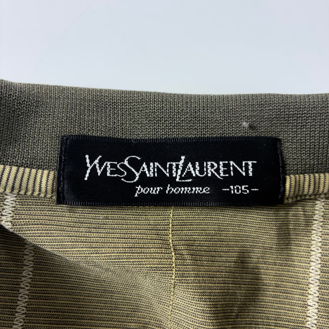 YSL  입생로랑 뿌르옴므 자수 코튼 올리브카키 카라 티셔츠  상품이미지4