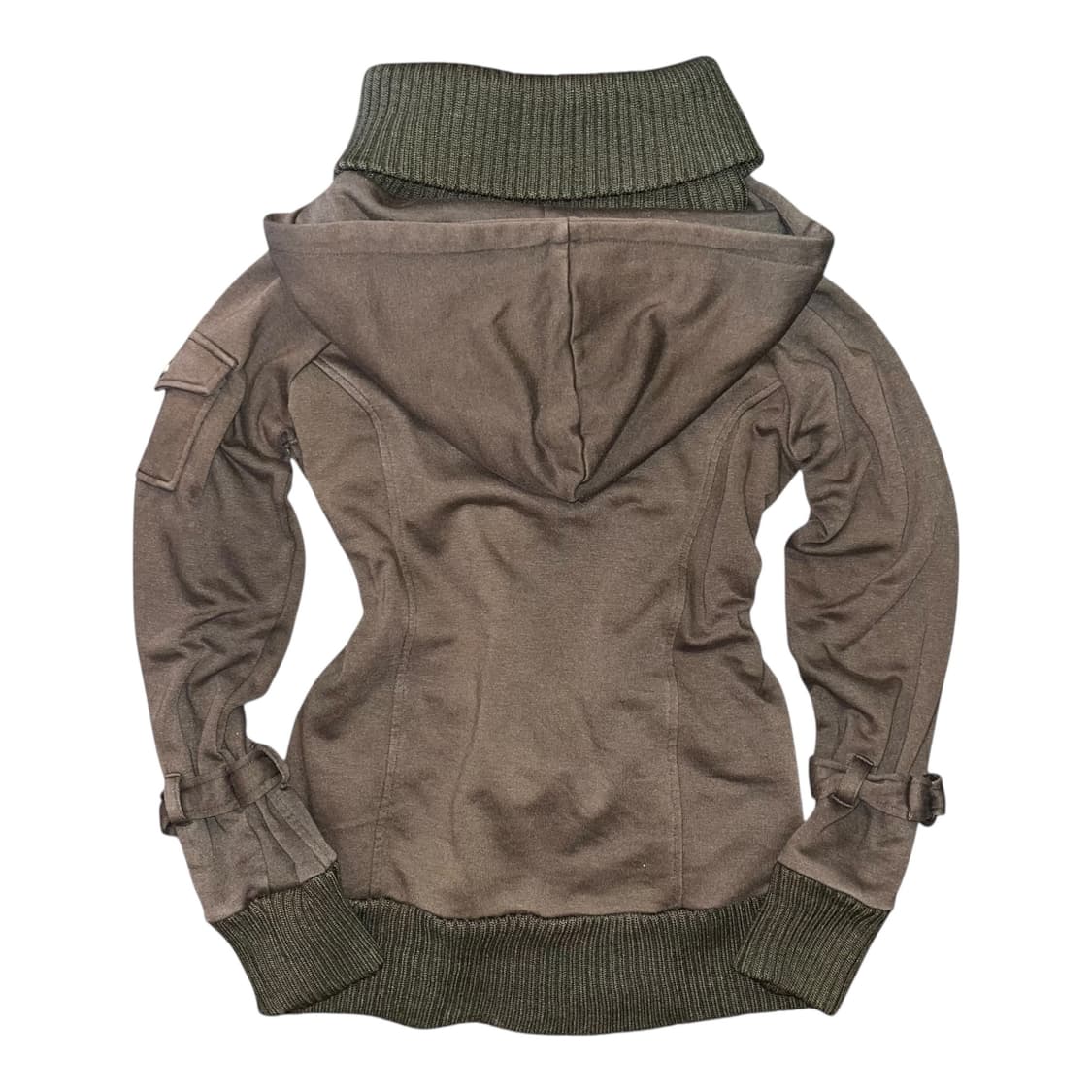 y2k 니트 소매넥 포인트 후드집업자켓 펑크갸루 상품이미지5