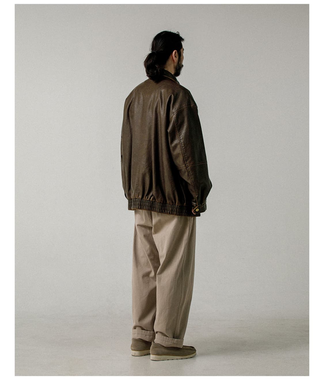 러기드하우스 빈티지 브라운 레더 자켓 상품이미지3