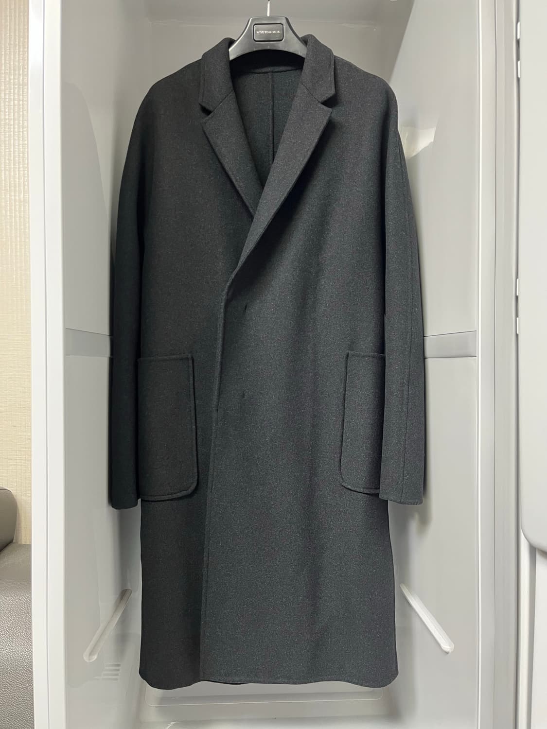 우영미 그레이 캐시미어 코트 48사이즈 상품이미지1