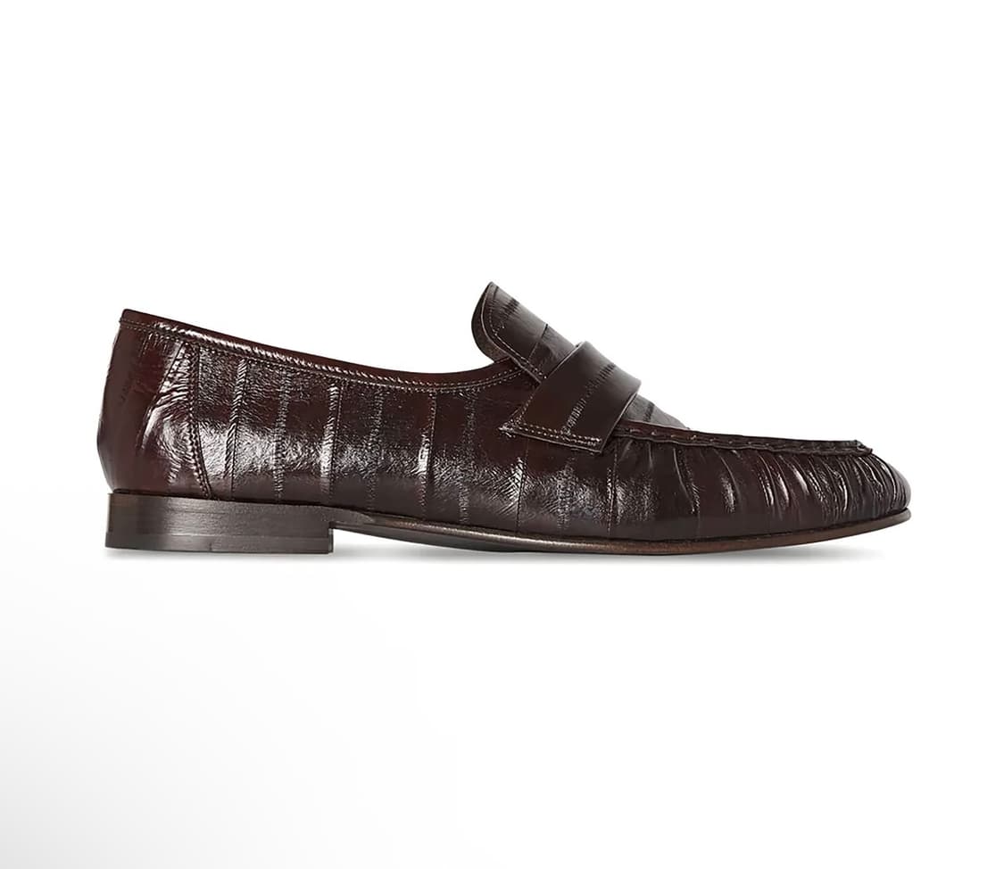 [41,42,43E] 더 로우 eel loafer 브라운 상품이미지3