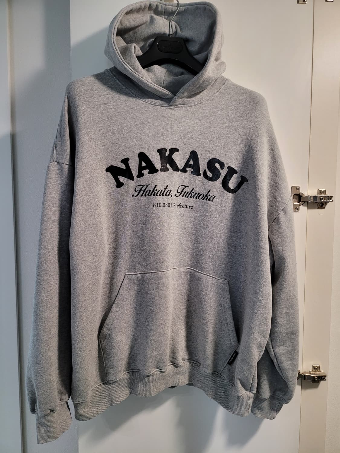 압도적 벌룬핏, NAKASU  오버핏 후드 티셔츠  (그레이) 상품이미지1